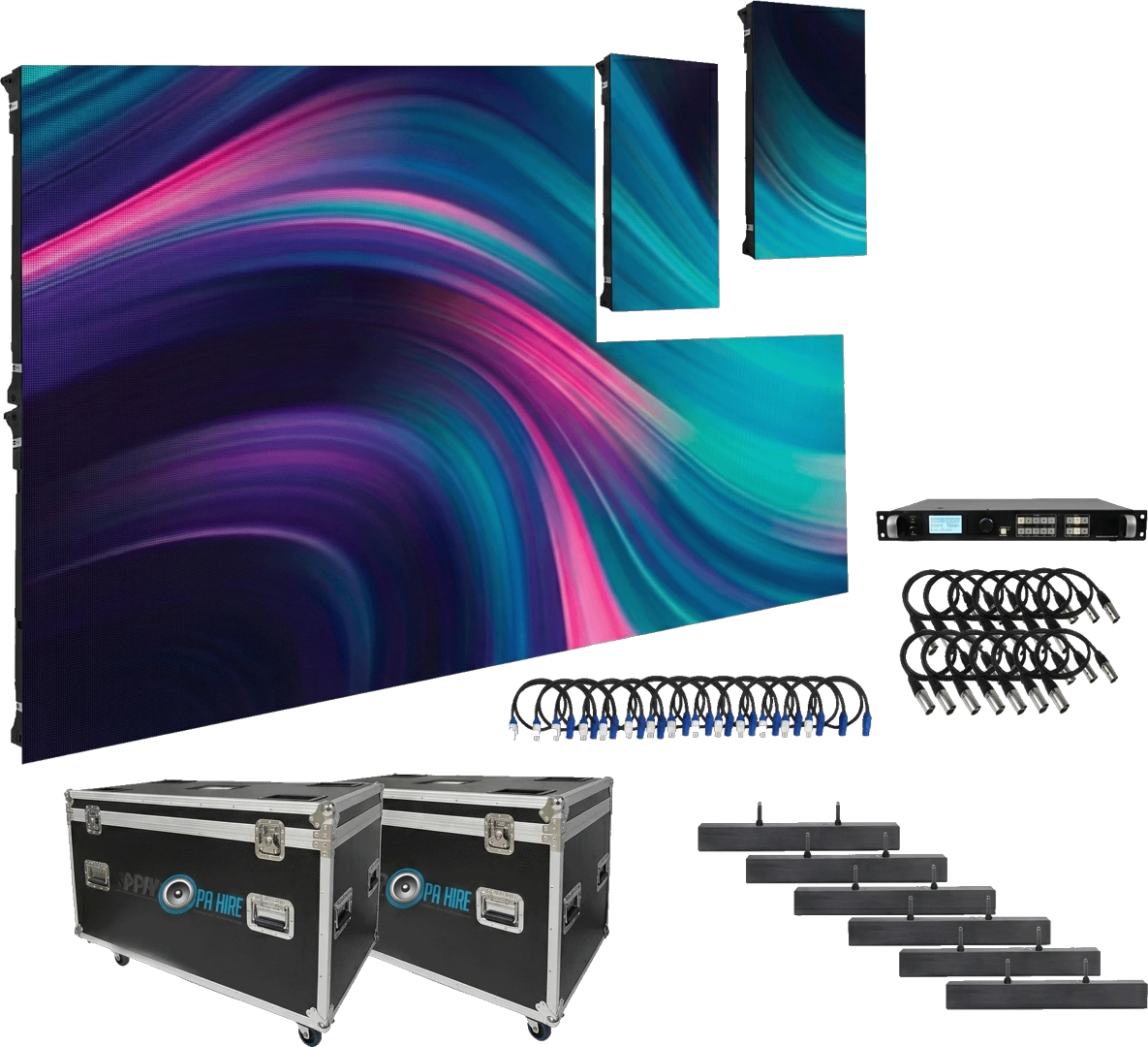 LED Video Walls with Control and Rigging